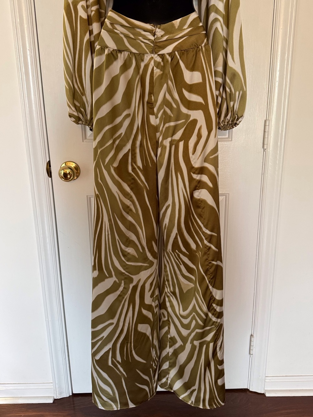 “FASHION NOVA” Lillie Satin Zebra Print Cutout Jumpsuit - Picture 12 of 14